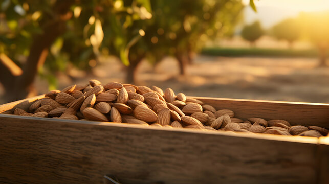 What is the Profit Per Decare of Almonds?